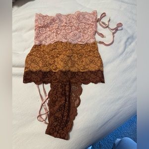 We Are Hah Spinster Reversible Lace Bodysuit size S